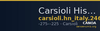 Carsioli Historia Numorum Italy 246 — CANOA