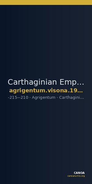 Carthaginian Empire Agrigentum Visona 1985 1 — CANOA