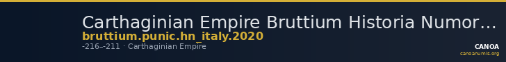 Carthaginian Empire Bruttium Historia Numorum Italy 2020 — CANOA