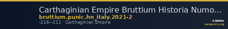 Carthaginian Empire Bruttium Historia Numorum Italy 2021-2 — CANOA