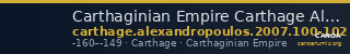 Carthaginian Empire Carthage Alexandropoulos 2007 100-102 — CANOA