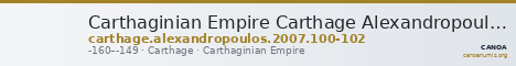 Carthaginian Empire Carthage Alexandropoulos 2007 100-102 — CANOA