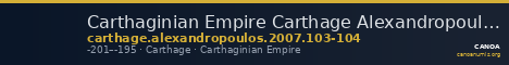 Carthaginian Empire Carthage Alexandropoulos 2007 103-104 — CANOA