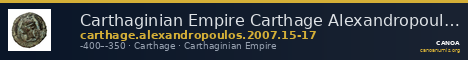 Carthaginian Empire Carthage Alexandropoulos 2007 15-17, 15a-17a — CANOA