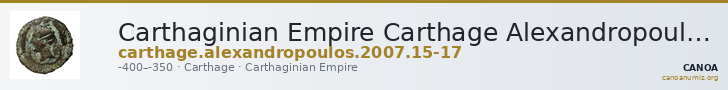 Carthaginian Empire Carthage Alexandropoulos 2007 15-17, 15a-17a — CANOA