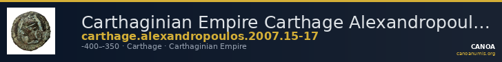 Carthaginian Empire Carthage Alexandropoulos 2007 15-17, 15a-17a — CANOA