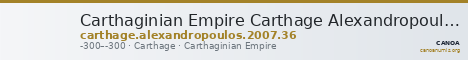 Carthaginian Empire Carthage Alexandropoulos 2007 36 — CANOA