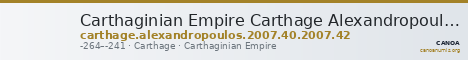Carthaginian Empire Carthage Alexandropoulos 2007 40, 42 — CANOA
