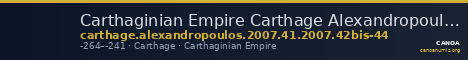 Carthaginian Empire Carthage Alexandropoulos 2007 41, 42bis-44 — CANOA