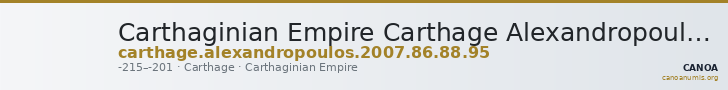 Carthaginian Empire Carthage Alexandropoulos 2007 86, 88, 95 — CANOA