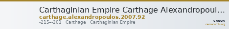 Carthaginian Empire Carthage Alexandropoulos 2007 92 — CANOA