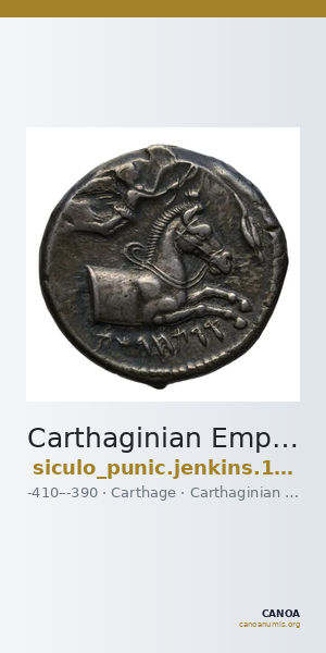 Carthaginian Empire Carthage Jenkins 1974 Carthage series 1, 1-37 — CANOA