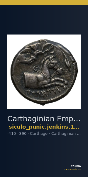 Carthaginian Empire Carthage Jenkins 1974 Carthage series 1, 1-37 — CANOA