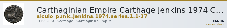 Carthaginian Empire Carthage Jenkins 1974 Carthage series 1, 1-37 — CANOA