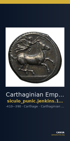 Carthaginian Empire Carthage Jenkins 1974 Carthage series 1, 38-48 — CANOA