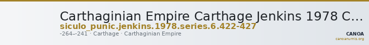 Carthaginian Empire Carthage Jenkins 1978 Carthage series 6, 422-427 — CANOA