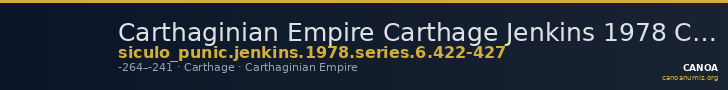 Carthaginian Empire Carthage Jenkins 1978 Carthage series 6, 422-427 — CANOA