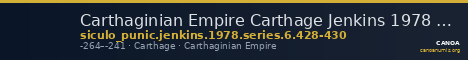 Carthaginian Empire Carthage Jenkins 1978 Carthage series 6, 428-430 — CANOA