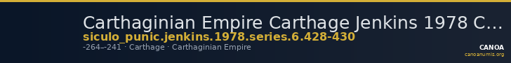 Carthaginian Empire Carthage Jenkins 1978 Carthage series 6, 428-430 — CANOA