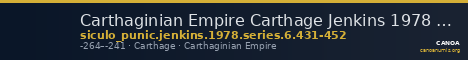 Carthaginian Empire Carthage Jenkins 1978 Carthage series 6, 431-452 — CANOA