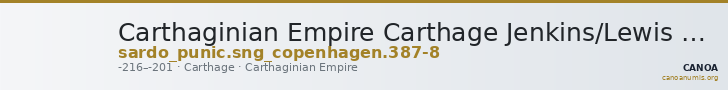 Carthaginian Empire Carthage Jenkins/Lewis 1963 387-8 — CANOA