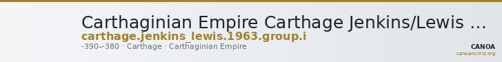 Carthaginian Empire Carthage Jenkins/Lewis 1963 group I — CANOA