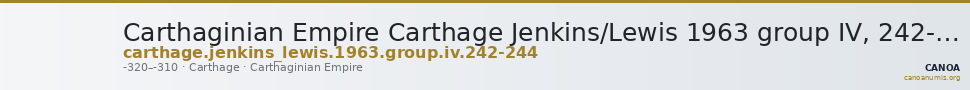 Carthaginian Empire Carthage Jenkins/Lewis 1963 group IV, 242-244 — CANOA