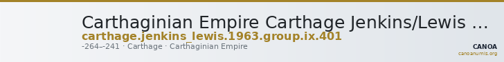 Carthaginian Empire Carthage Jenkins/Lewis 1963 group IX, 401 — CANOA