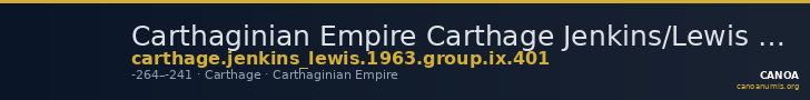 Carthaginian Empire Carthage Jenkins/Lewis 1963 group IX, 401 — CANOA