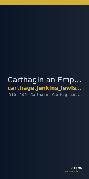 Carthaginian Empire Carthage Jenkins/Lewis 1963 group V — CANOA