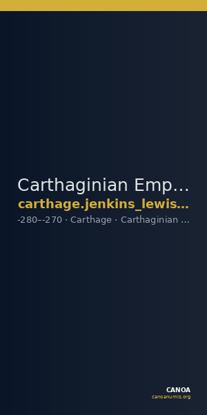 Carthaginian Empire Carthage Jenkins/Lewis 1963 group VII — CANOA