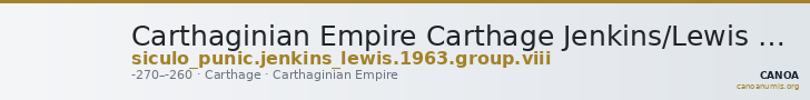 Carthaginian Empire Carthage Jenkins/Lewis 1963 group VIII — CANOA