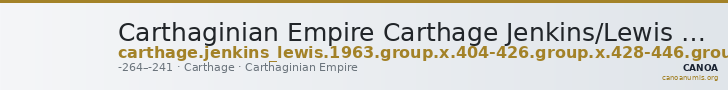 Carthaginian Empire Carthage Jenkins/Lewis 1963 group X, 404-426, 428-446, 448 — CANOA