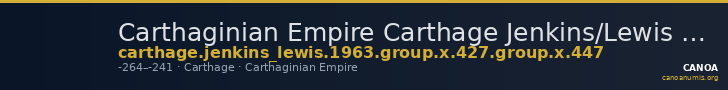 Carthaginian Empire Carthage Jenkins/Lewis 1963 group X, 427, 447 — CANOA