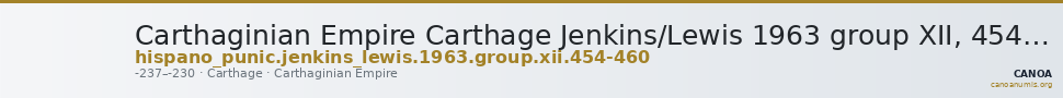 Carthaginian Empire Carthage Jenkins/Lewis 1963 group XII, 454-460 — CANOA