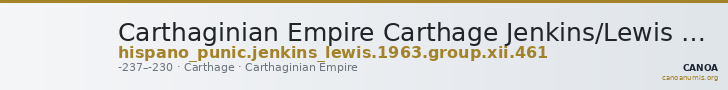 Carthaginian Empire Carthage Jenkins/Lewis 1963 group XII, 461 — CANOA