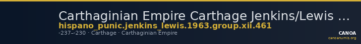 Carthaginian Empire Carthage Jenkins/Lewis 1963 group XII, 461 — CANOA