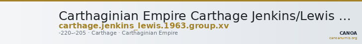Carthaginian Empire Carthage Jenkins/Lewis 1963 group XV — CANOA