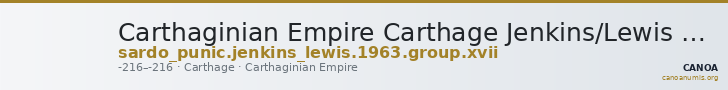 Carthaginian Empire Carthage Jenkins/Lewis 1963 group XVII — CANOA