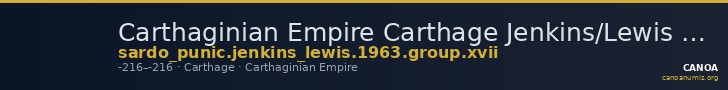 Carthaginian Empire Carthage Jenkins/Lewis 1963 group XVII — CANOA