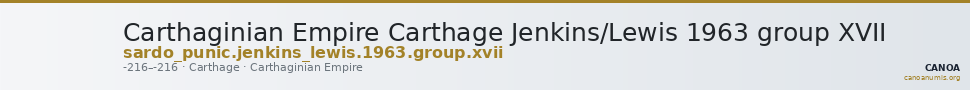Carthaginian Empire Carthage Jenkins/Lewis 1963 group XVII — CANOA