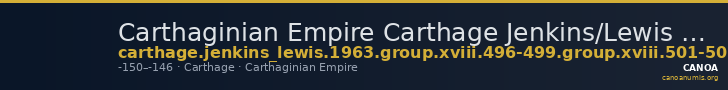 Carthaginian Empire Carthage Jenkins/Lewis 1963 group XVIII, 496-499, 501-506 — CANOA