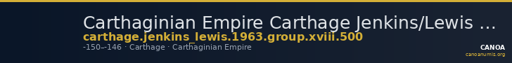 Carthaginian Empire Carthage Jenkins/Lewis 1963 group XVIII, 500 — CANOA