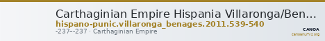 Carthaginian Empire Hispania Villaronga/Benages 2011 539-540 — CANOA