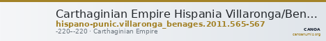 Carthaginian Empire Hispania Villaronga/Benages 2011 565-567 — CANOA