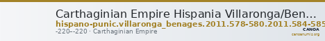 Carthaginian Empire Hispania Villaronga/Benages 2011 578-580, 584-585 — CANOA