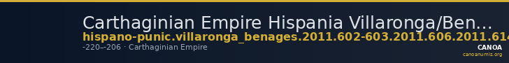 Carthaginian Empire Hispania Villaronga/Benages 2011 602-603, 606, 614, 616, 618-623, 625-626 — CANOA