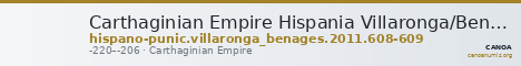 Carthaginian Empire Hispania Villaronga/Benages 2011 608-609 — CANOA