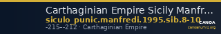 Carthaginian Empire Sicily Manfredi 1995 SIB 8-10 — CANOA