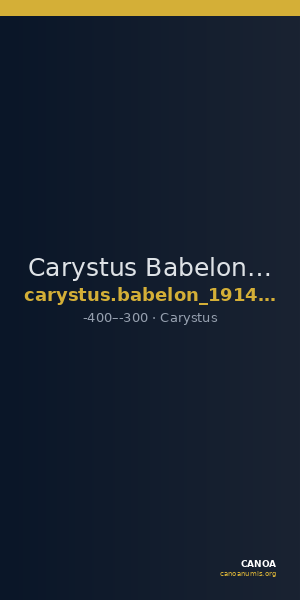 Carystus Babelon 1914 145 — CANOA